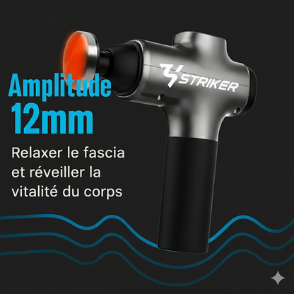 STRIKER™ - Pistolet de massage thérapeutique – Vibrations à percussion, chaud et froid